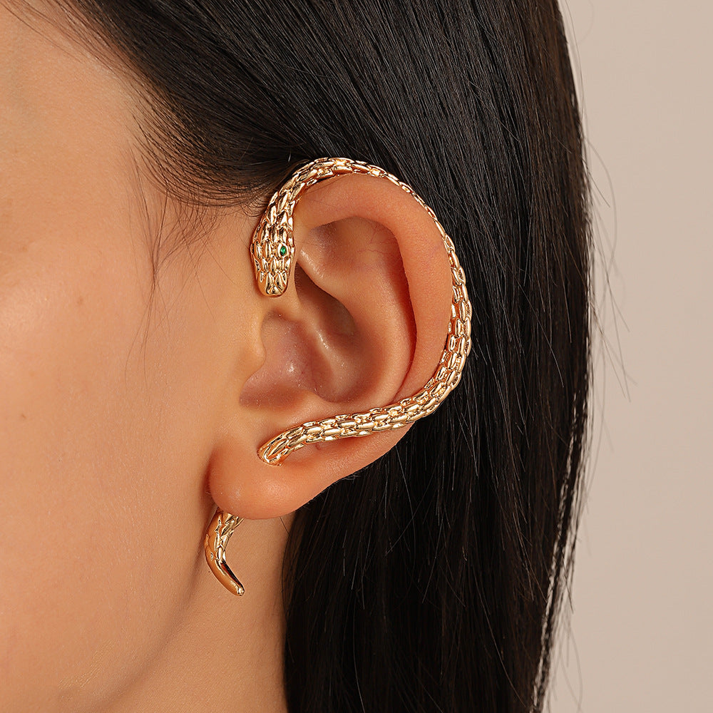 Luxury Serpent Wrap Gold Silver Plated Alloy Ear Cuff Earrings Bulk