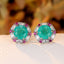 Multi Color Solitaire Silver Cubic Zirconia Crystal Stud Earring Bulk