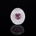 Oval Multi Gemstone CZ Silver Anti Tarnish Adjustable Ring Bulk
