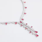 Wholesale Eternity CZ Silver Anti Tarnish Copper Necklace Set