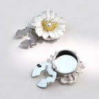 Bulk Flower Petals Gold Silver Pearl Brass Anti Tarnish Button Cover