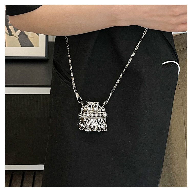 Cubic Zirconia 18K Gold Silver Banquet Shoulder Chain Small Bag Bulk