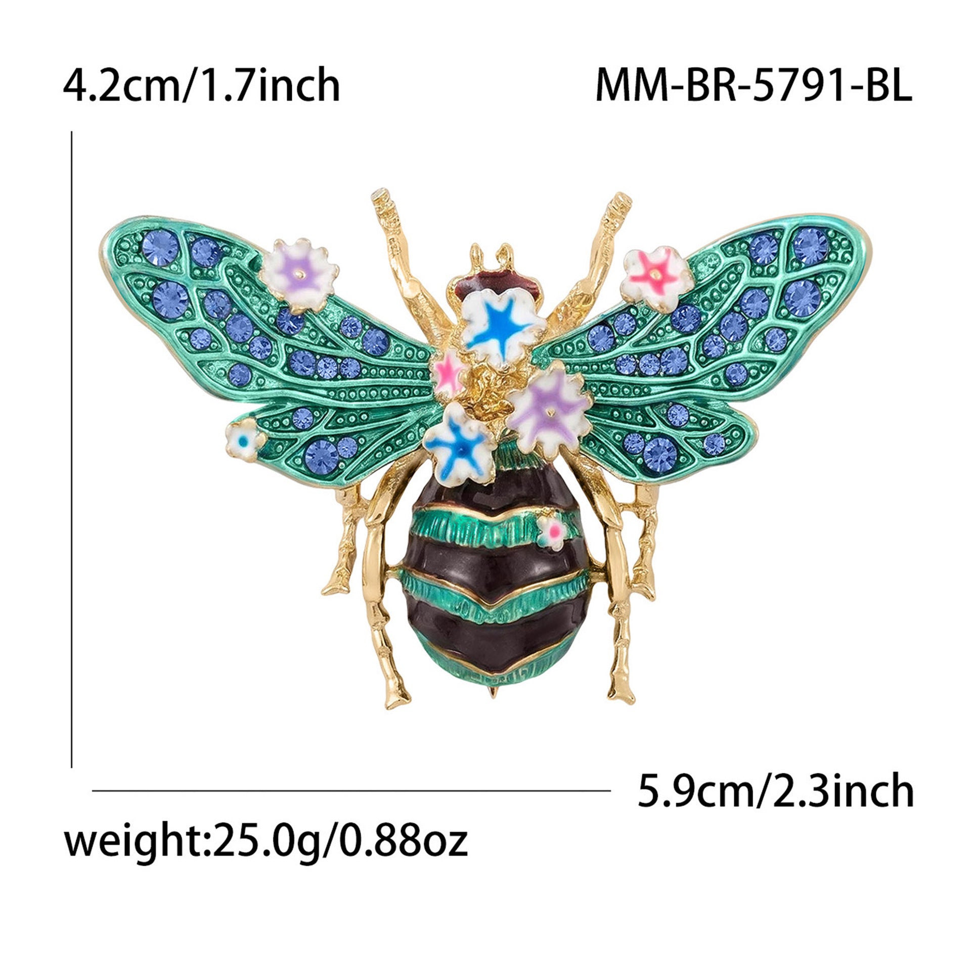 Multi Color Butterfly Gold Plated Rhinestone Brooch For Women Bulk