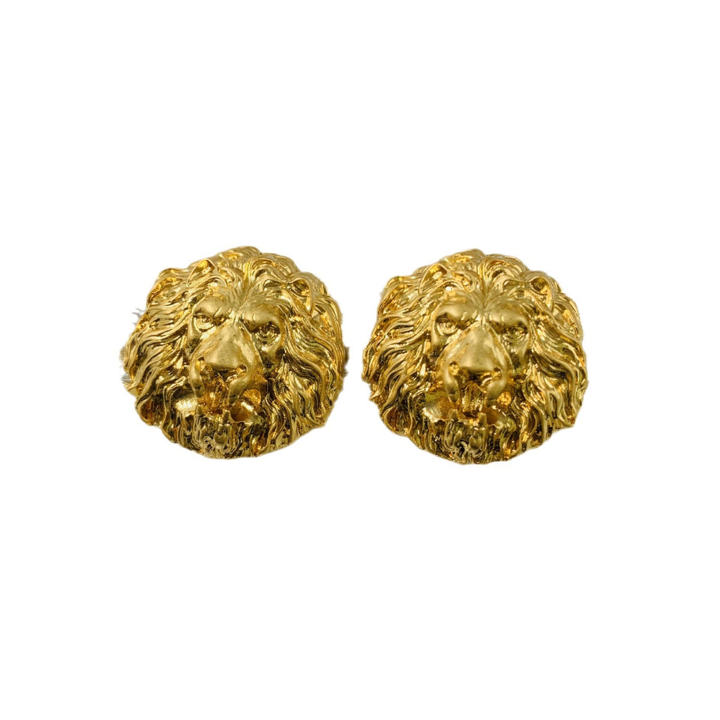 Lion Head 18K Gold Anti Tarnish Stud Earring For Women Bulk