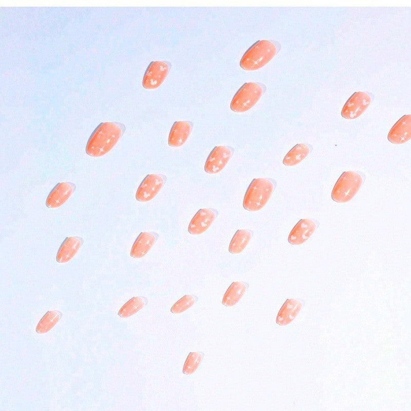 Heart Star Baby Pink Finger Nail Pack Of 10 + Extra 14 For Women Bulk