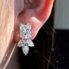 Solitaire Silver Cubic Zirconia Anti Tarnish Stud Earring Women Bulk