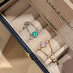 Multi Color Links Gold Silver Cubic Zirconia Copper Adjustable Ring Bulk