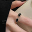 Sunglasses Goggles Black Silver Anti Tarnish Band Ring For Women Bulk