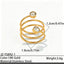 Designer Multi-Layer Gold Plated CZ Stainless Steel Fancy Ring Bulk