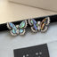 Shall Butterfly Cubic Zirconia Silver Anti Tarnish Stud Earring Bulk