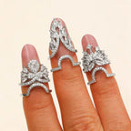Luxury Multi-Style Marquise Stone Gold Silver CZ Copper Ring Wholesale