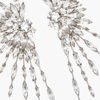 Sparkle Solitaire Rhinestone Silver Dangler Earring For Women