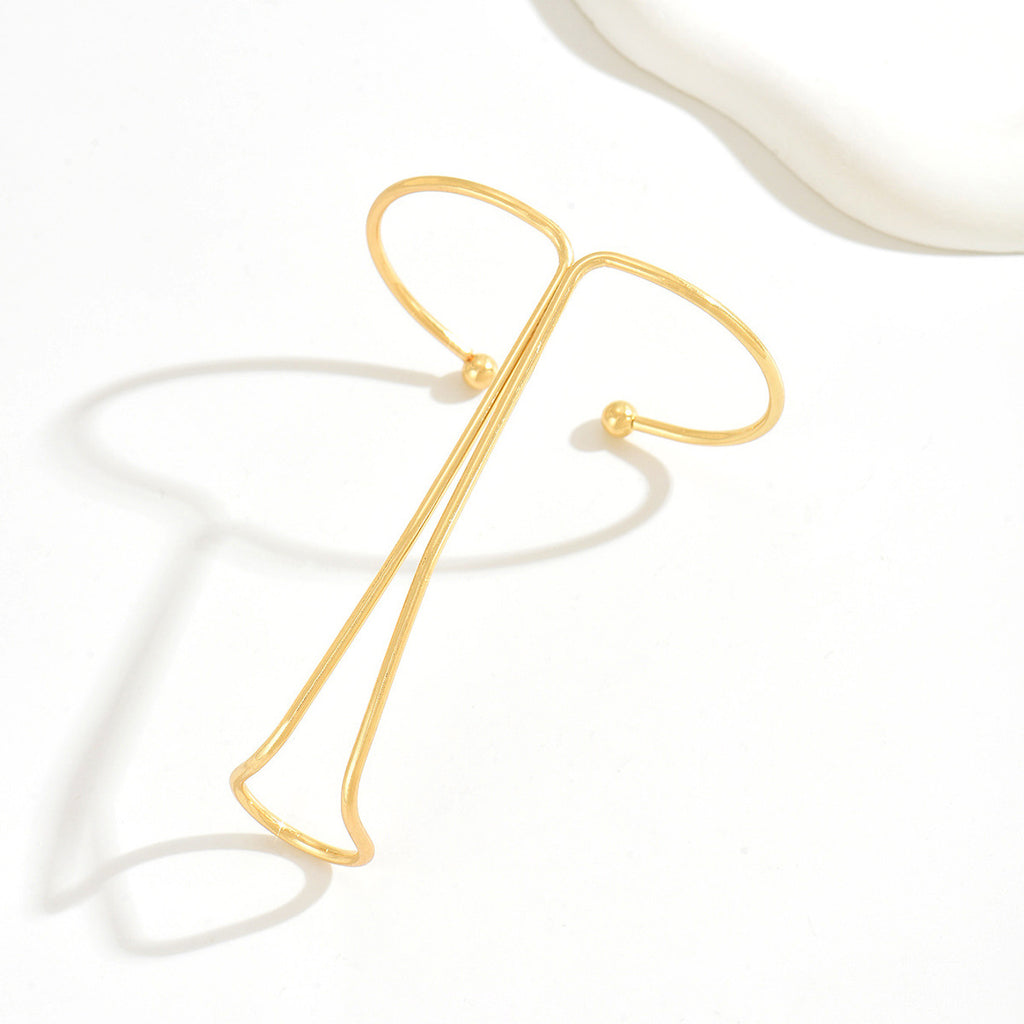 Minimalist Geometric Gold Plated Copper Hand Harness Bracelet Wholesale
