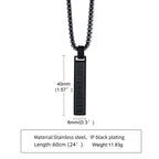 Roman Number Bar Id Gold Black Silver Atique Stainless Steel Popcorn Pendant Chain For Men