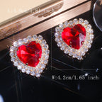 Heart Love Rhinestone Crystal Stud Earring For Women Bulk