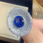 Oval Multi Gemstone CZ Silver Anti Tarnish Adjustable Ring Bulk