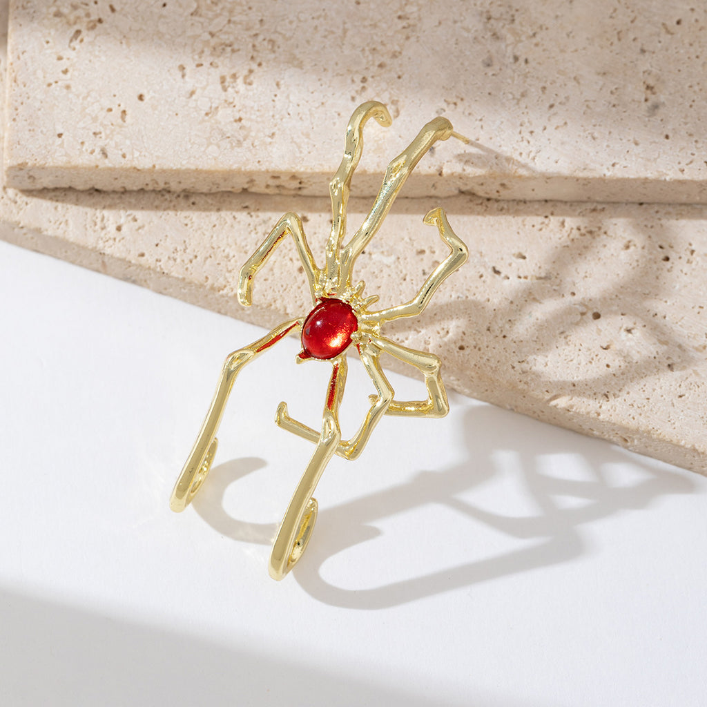 Gothic Spider Design Gold Silver Plated CZ Single Ear Cuff Earrings Bulk