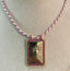 Heart Love CZ 18K Gold Pink Thread Anti Tarnish Necklace Pendant Bulk