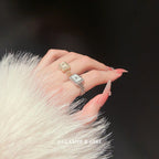 Luxury Rectangular Watch Gold Plated Pearl Fancy Ring For Women Bulk
