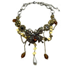 Butterfly Flower Multicolour 18K Gold Anti Tarnish Charm Necklace Bulk