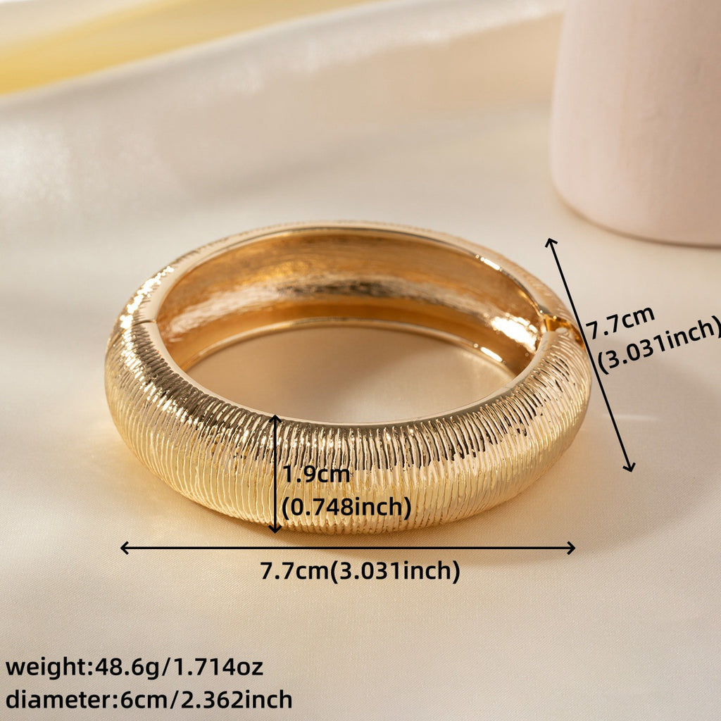 Wrinkled 18K Gold Silver Anti Tarnish Openable Kada Bracelet Bulk
