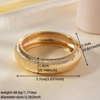 Wrinkled 18K Gold Silver Anti Tarnish Openable Kada Bracelet Bulk