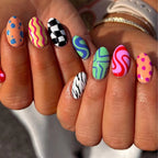 Multi Finger Nail Pack Of 10 + Extra 14 For Women Bulk