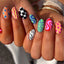Multi Finger Nail Pack Of 10 + Extra 14 For Women Bulk