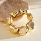 Designer Dual Tone Stretchable Gold Silver Plated Alloy Bracelet Bulk