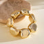 Designer Dual Tone Stretchable Gold Silver Plated Alloy Bracelet Bulk