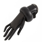 Round Wooden Black Brown Cuff Kada Bracelet For Women Bulk