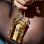 Butterfly Openable Door 18K Gold Blue Studded Anti Tarnish Necklace Pendant Chain For Women