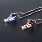 Basketball Shoe Silver Blue Red Stainless Steel Pendant Chain Bulk