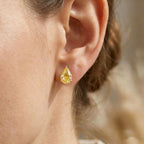 Multi Color Oval Gold Cubic Zirconia Copper Drop Earrings For Women Bulk