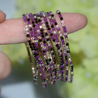 18K Gold Silver Multi Rhinestone Bracelet Bangle Adjustable Women Bulk