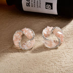 Multi Color Twisted Knot Design Gold Cubic Zirconia Copper Stud Bulk