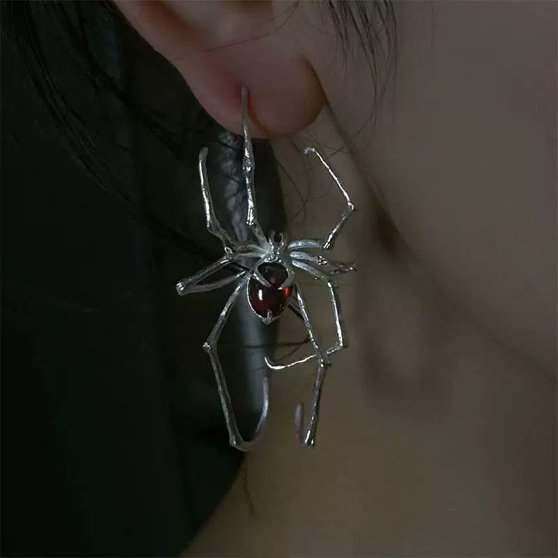 Gothic Spider Design Gold Silver Plated CZ Single Ear Cuff Earrings Bulk
