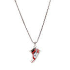 Basketball Shoe Silver Blue Red Stainless Steel Pendant Chain Bulk