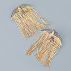 Eagle Bird 18K Gold Silver Cubic Zirconia Dangler Tassel Earring Bulk