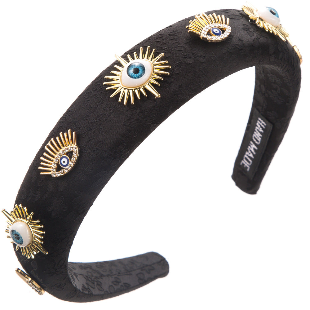 Evil Eye 18K Gold CZ Headband Hair Band Accessories Kids Bulk