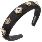 Evil Eye 18K Gold CZ Headband Hair Band Accessories Kids Bulk