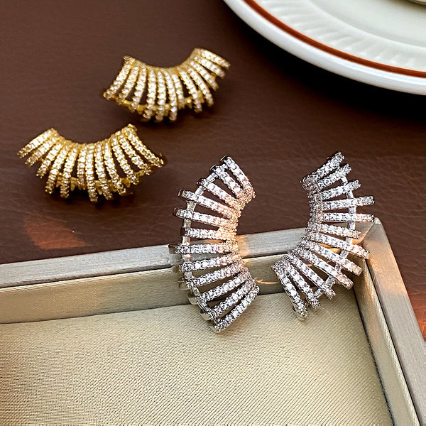 Bulk Gold Silver CZ Anti-Tarnish Copper Ear Cuff Earrings Main image