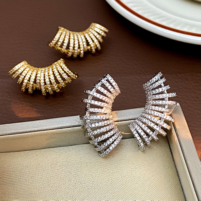 Bulk Gold Silver CZ Anti-Tarnish Copper Ear Cuff Earrings Main image