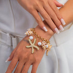 Star Fish Conch Beach Shell Clavicle 18K Gold Necklace Bracelet Bulk