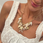 Star Fish Conch Beach Shell Clavicle 18K Gold Necklace Bracelet Bulk