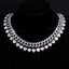 Silver Heart Curb Chain Silver Rhinestone Necklace For Women Bulk