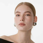 Bold Round Hammered 18K Gold Silver Anti Tarnish Stud Earring Bulk