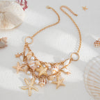 Star Fish Conch Beach Shell Clavicle 18K Gold Necklace Bracelet Bulk