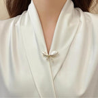 White Bow Gold Pearl Brooch For Women Bulk