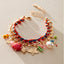 Bohemian Braided Rope Pearl Star Stainless Steel Curb Chain Charm Bracelet For Women